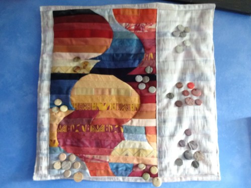 Patchwork bild textilkunst - patchwork,