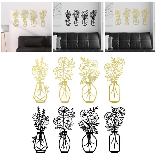 Metallvase wandkunst - 4x,