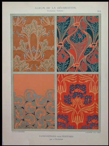 Jugendstil ornamente blumen - blumen,