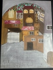 Vintage Winter Ölgemälde