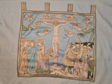 Antiker Wandbehang Stickerei