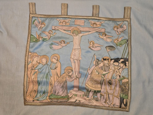 Antiker wandbehang stickerei - wandbehang,