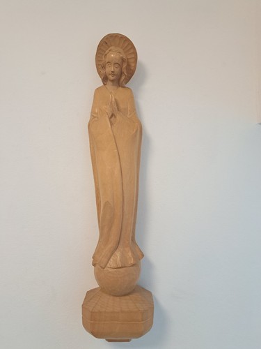 Große holzfigur maria mit - holzfigur,