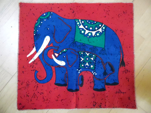 Vintage wandbehang bild batik - batik,