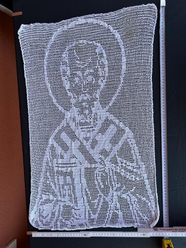 Handgestricktes heiligenbild - handgestricktes,