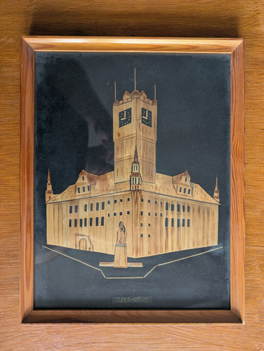 Strohbild rathaus torun - strohbild, "rathaus