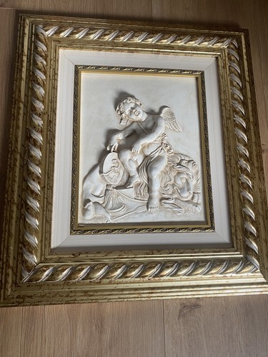 Wandbild relief goldene - relief,