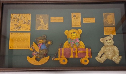 Vintage teddy bär schaukasten - teddy,