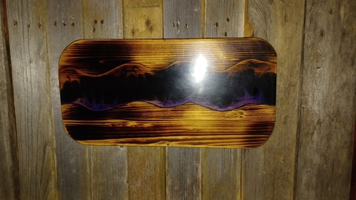 Holz und epoxid wandbild - holz,