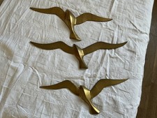 3x vintage Messing-Schwalben